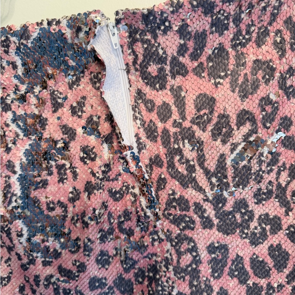 Free People Skinny Sequin Leopard Mini Skirt - Picture 3 of 5